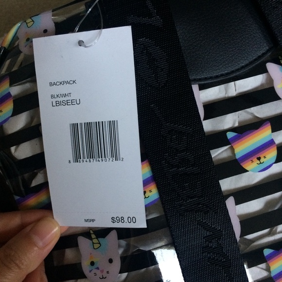 Betsey Johnson clear backpack unicorn kitty - Picture 7 of 7